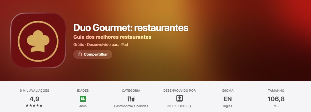 App Duo Gourmet para Android